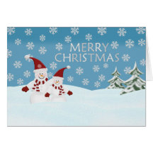 Snowman: Merry Christmas Greeting Card