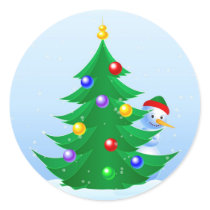Snowman Peeking Stickers