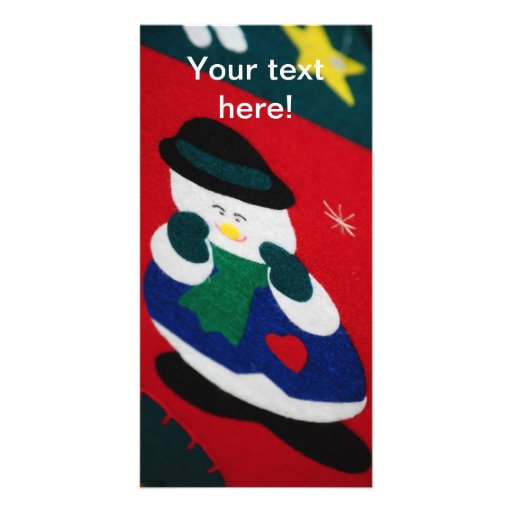 Snowman Personalized Photo Card