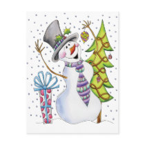 Snowman Post Card