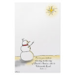 Snowman Praises (Colour) stationery