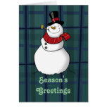 Snowman Season's Greetings Card