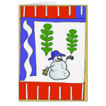 Snowman Season's Greetings Greeting Card