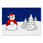 Snowman Season's Greetings Holiday Card