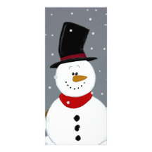 Snowman - Silver Personalized Rack Card