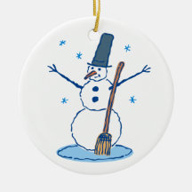 Snowman Snow Day Fun Ornament