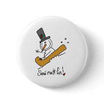 Snowman Snow Much Fun Pinback Buttons
