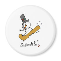 Snowman Snow Much Fun Fridge Magnets