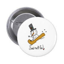 Snowman Snow Much Fun Pinback Buttons