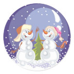 Snowman Snowstorm Snowing stickers