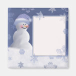Snowman themed baby shower magnet