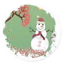 Snowman With CandyCane Tree