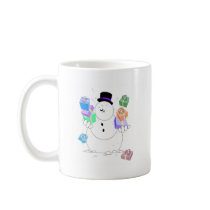 Snowman With Gifts Mugs