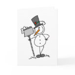Snowman with Shovel Card