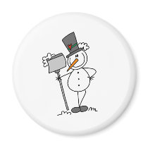 Snowman with Shovel Magnet