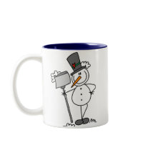 Snowman with Shovel Mug