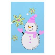 snowman with snowflakes screen stationery design