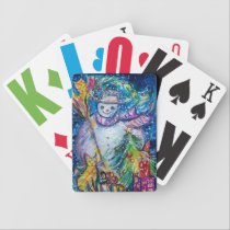 SNOWMAN WITH TOYS playing cards