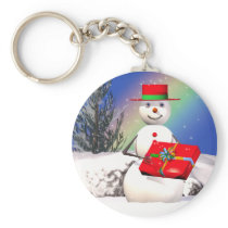 Snowman's Present Key Chains