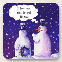 Snowmen Don't Eat Beans Coaster