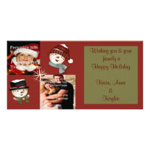 Snowmen Family Photo Card
