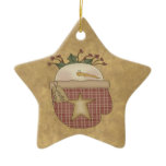 Snowmen Mitten Christmas Star Ornament