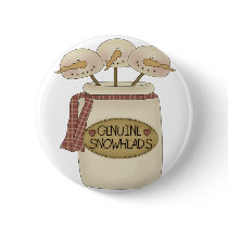 Snowmen Snowheads Pinback Button