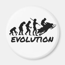 Snowmobile Evolution Fridge Magnets