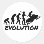 Snowmobile Evolution Round Sticker