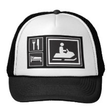 Snowmobile Fanatic - Eat, sleep, go snowmobiling! Mesh Hat