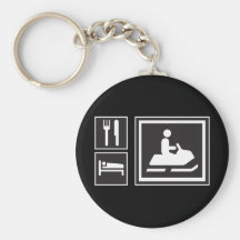 Snowmobile Fanatic - Eat, sleep, go snowmobiling! Keychain