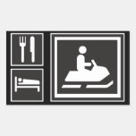 Snowmobile Fanatic - Eat, sleep, go snowmobiling! Rectangle Sticker