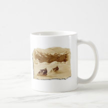 snowmobile race coffee mugs