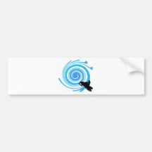 SNOWMOBILE THE TWIRL BUMPER STICKER