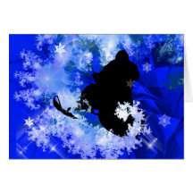 Snowmobiling in the Avalanche Greeting Cards
