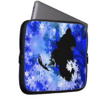 Snowmobiling in the Avalanche Laptop Sleeve