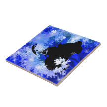 Snowmobiling in the Avalanche Ceramic Tile