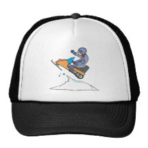Snowmobiling Jump Mesh Hats
