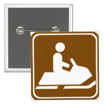 Snowmobiling Trail Highway Sign Pin