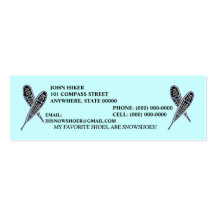 SNOWSHOES ~ EZ TO CUSTOMIZE INFO & PROFILE CARDS! BUSINESS CARD