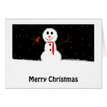 snowy and robin, Merry Christmas Cards