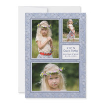 Snowy Blue - Photo Holiday Card
