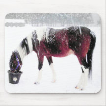 Snowy breakfast mouse pads