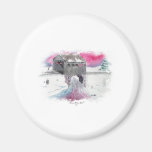 SNOWY BRIDGE REFRIGERATOR MAGNET