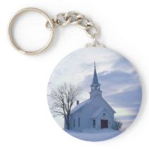 Snowy Chapel keychains