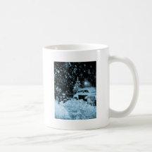 Snowy Christmas in New York City Vintage Mug