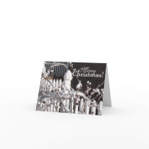 Snowy Country Fence Christmas Card