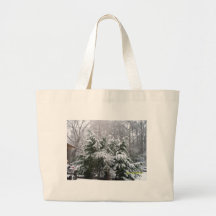 snowy day canvas bag