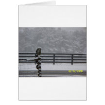snowy day fence cards