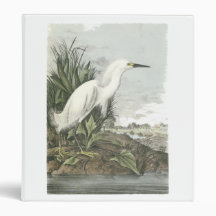 Snowy Egret, John Audubon Vinyl Binders